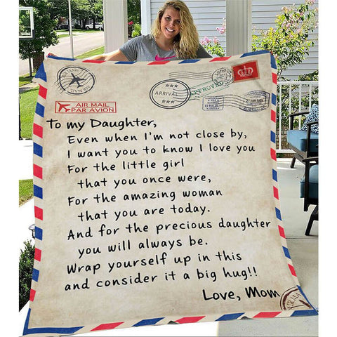 Personalized To My Mom Blanket From Daughter Son Love Letter Mail to M 