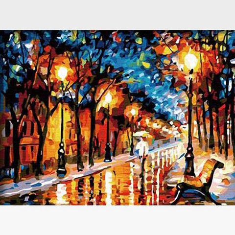 Picarts™ Paris Street Rainy Day Paint-By-Numbers Kit – Simply Novelty