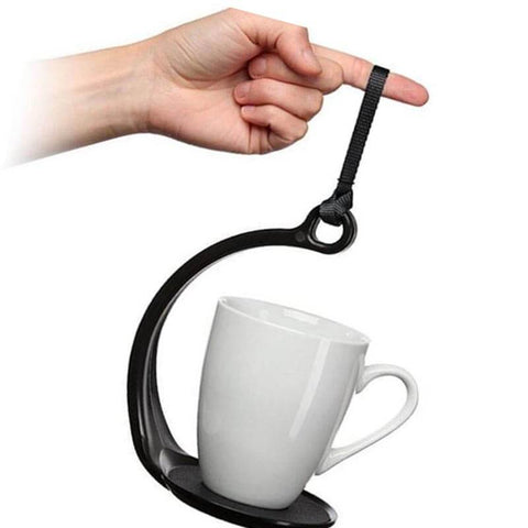 Adorila 2 Pack Anti Spill Drink Carrier, Unspillable Cup Carrier with  Silicone Coaster, Mug Holder for Tea Cup, Coffee Mug, Soup Bowl (Black) :  : Kitchen