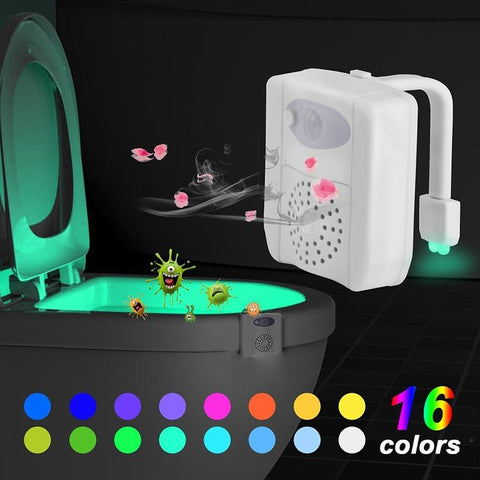 Toilet Light Smart Motion Sensor Toilet Seat Night Light 8/16 Colors  Aromatherapy Night Light